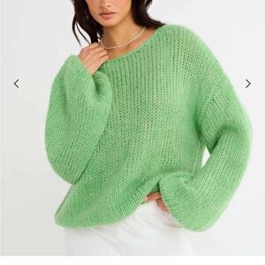 Women's Green Knit Sweater